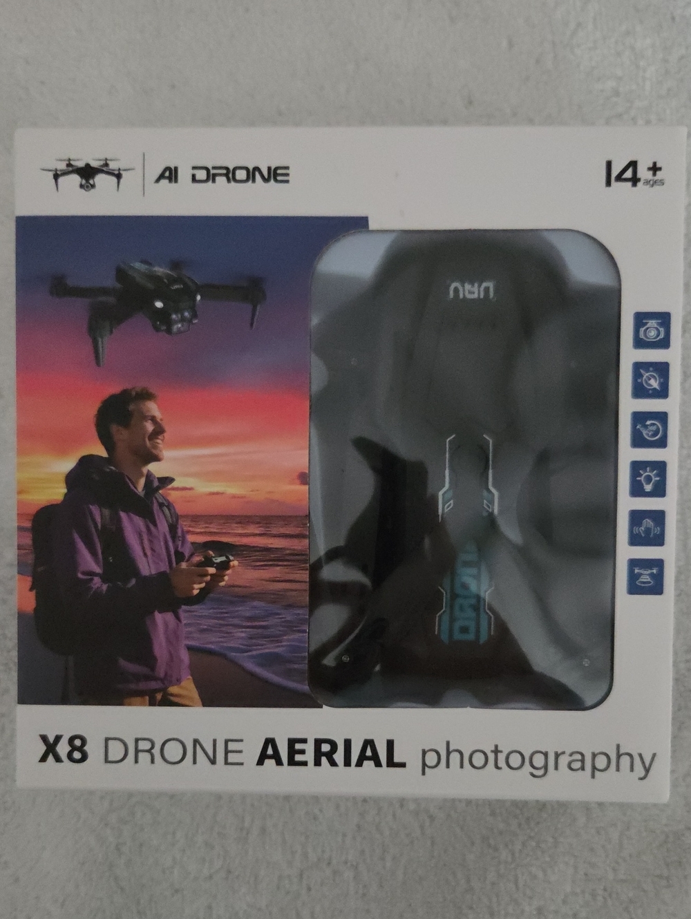 Unknown Brand X8 AI Drone - Black - Aerial Photography